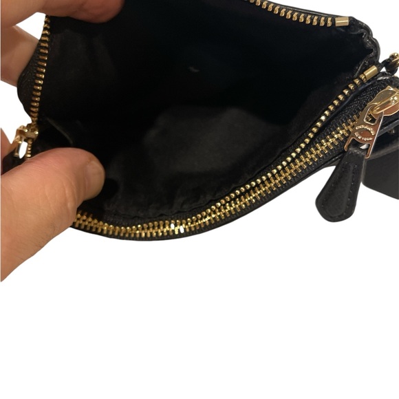 Nwt-Coach Double Zip Dark Brown Logo, Wristlet Wallet - Picture 6 of 7